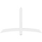 Ekena Millwork Bellingham Architectural Grade PVC Gable Bracket, 60"W x 37 1/2"H x 2"D x 4"F, 15/12 Pitch GBP060X38X0204BEL00 - alternate 4